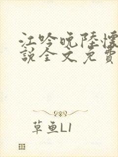 江吟晚陆怀璟小说全文免费阅读全文