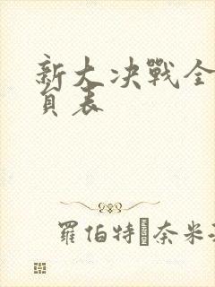 新大决战全部演员表