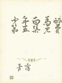 少年白马醉春风第五集免费观看