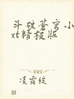 斗破苍穹小说txt精校版