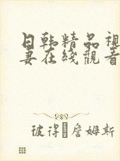 日韩精品视频人妻在线观看