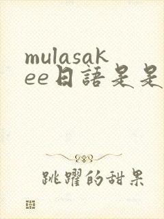 mulasakee日语是是什么意思