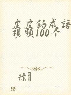 皮皮的成语故事视频100个