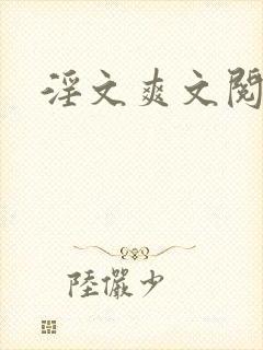 淫文爽文阅读封面