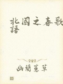 北国之春歌词日语封面