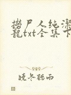 捞尸人纯洁的小龙txt全集下载