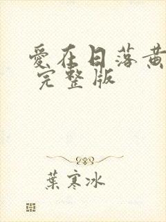 爱在日落黄昏时 完整版