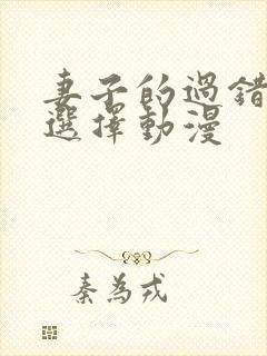 妻子的过错我的选择动漫