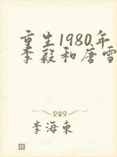 重生1980年李毅和唐雪电视剧封面