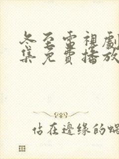 冬至电视剧40集免费播放在线观看封面