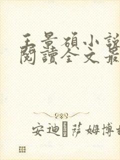 王景硕小说免费阅读全文最新章节封面