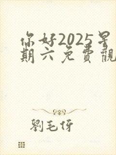 你好2025星期六免费观看完整版高清