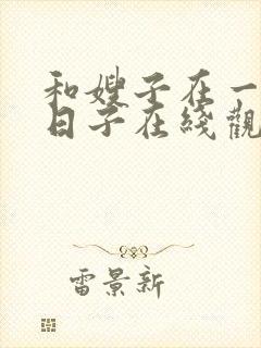 和嫂子在一起的日子在线观看封面