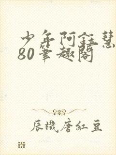 少年阿钰慧1～80笔趣阁封面