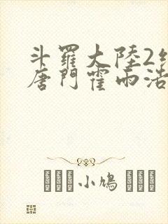 斗罗大陆2绝世唐门霍雨浩与王冬儿