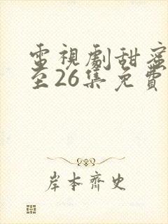 电视剧甜蜜蜜1至26集免费观看