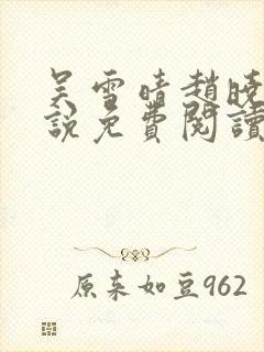 吴雪晴赵晓东小说免费阅读