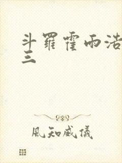 斗罗霍雨浩x唐三