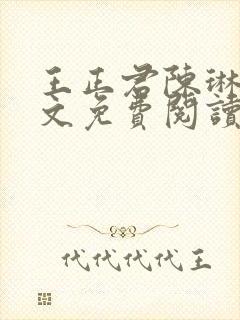 王正君陈琳洁全文免费阅读最新章节小说