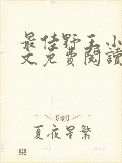 最佳野王小说全文免费阅读