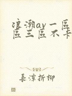 浪潮av一区二区三区不卡在线