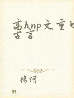 高hnp文重口古言