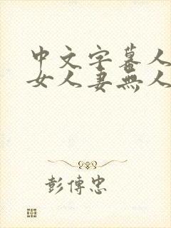 中文字幕人妻熟女人妻无人在线