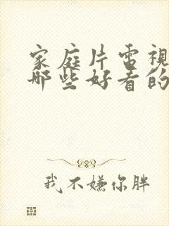 家庭片电视剧有哪些好看的