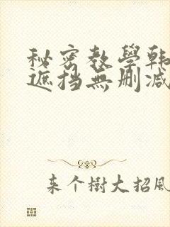 秘密教学韩漫无遮挡无删减在线封面