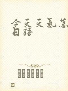 今天天气怎么样日语封面