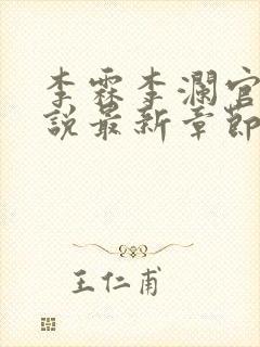 李霖李澜官场小说最新章节封面