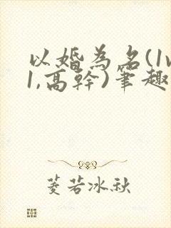 以婚为名(1v1,高干)笔趣阁