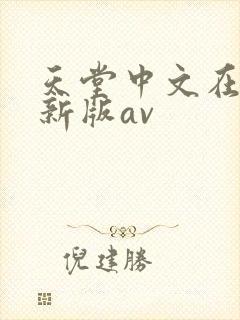 天堂中文在线最新版av