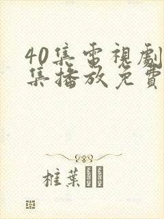 40集电视剧全集播放免费观看