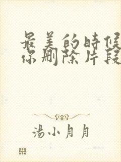 最美的时候遇见你删除片段