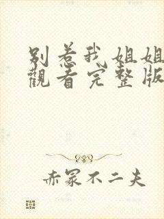 别惹我姐姐免费观看完整版在线全集