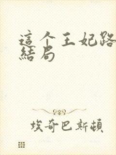 这个王妃路子野结局封面