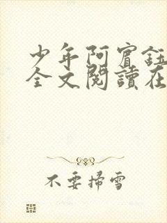 少年阿宾钰慧篇全文阅读在线