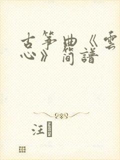 古筝曲《云水禅心》简谱