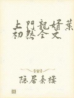 上门龙婿叶辰萧初然全文