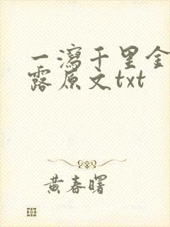 一泻千里金银花露原文txt