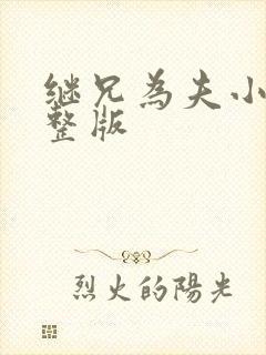 继兄为夫小说完整版