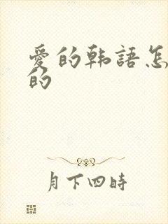 爱的韩语怎么写的
