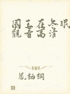 国王在冬眠免费观看高清