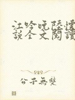 江吟晚陆怀瑾小说全文阅读笔趣阁