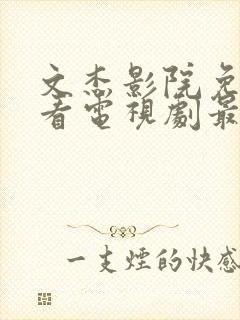 文杰影院免费观看电视剧最新电视剧