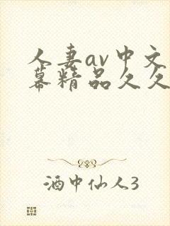 人妻av中文字幕精品久久久