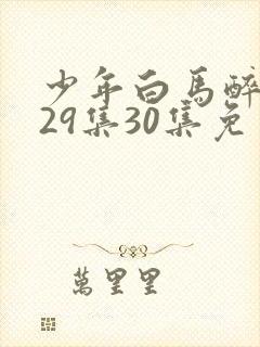 少年白马醉春风29集30集免费观看