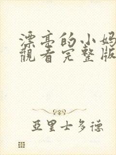 漂亮的小妈免费观看完整版电视剧全集封面