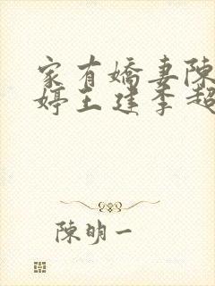 家有娇妻陈倩陈婷王建李超张伟封面